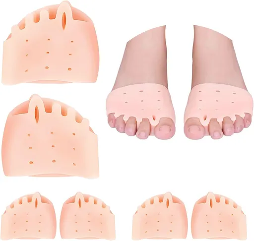 3 Pairs Metatarsal Gel Pads Ball of Foot Cushions Toe Separator Spacers Big Straighteners Bunion Corrector Cushion Mortons Neuroma Calluses Diabetic Feet Hammer Blisters -