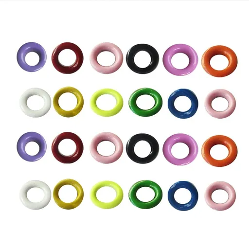 Premium Metal Grommets Assorted Color Sturdy Fasteners for Clothing 200Pcs