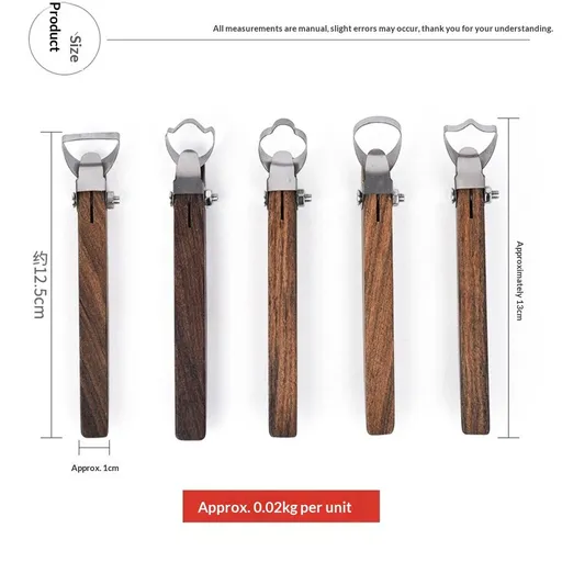 Pottery Handle Making Tool Sculpture Scraper Pottery Carving Tool Pottery Cup Handle Shape Tool for Tea Cup Mug Utensil Vase Handle Clay Cutters (5 PCS)