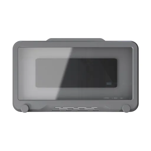 Waterproof Cell Phone Case Shower Phone Holder Wall Hanging Free Punch 360 Degree Rotation Touch Screen For Bathroom Kitchen Grey