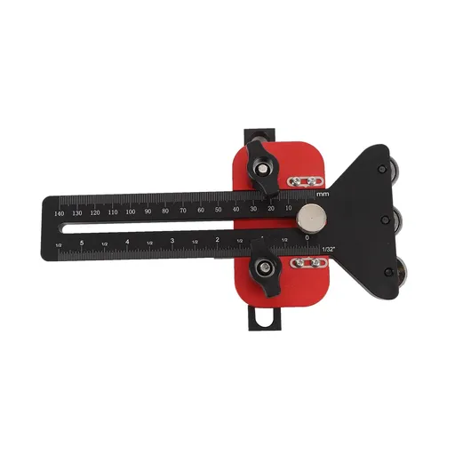 Table Saw Jig Guide 3 Pulleys Aluminum Alloy High Accuracy Fast U Slot Thin Rip Table Saw Jig for Woodworking Tool