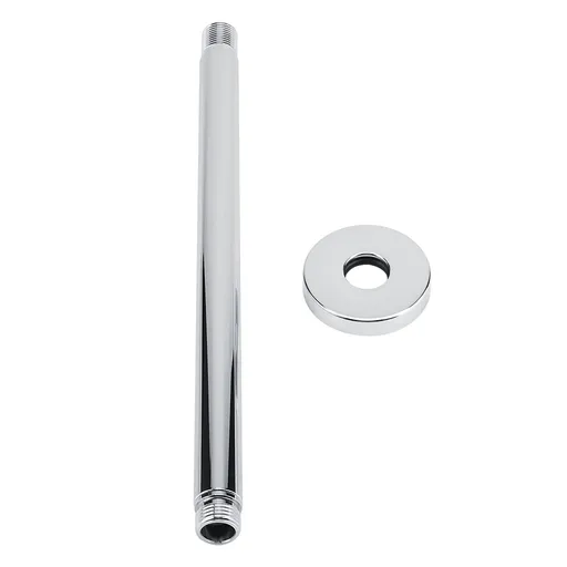 Stainless Steel Round Top Shower Arm Pipe Wall Mount for Bathroom Ceiling Shower Head (30 cm)
