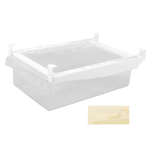 Refrigerator Organizer Bins Extended Handle Spring Lever BPA Free 1 Grid Hanging Fridge Drawer Organizer for Food Fruit Vegetable Box