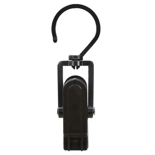 10 Pcs Plastic Portable Swivel Hook Multi Functional Clips Rotating Hanging Laundry Hook Curtain Clips Black