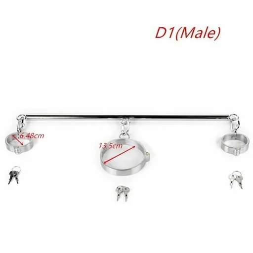 House Of Dasein Metal Spreader Bar Cuffs Collar Bondage Restraint Kits Slave Shackles Set Bdsm - Skin - D1 Male
