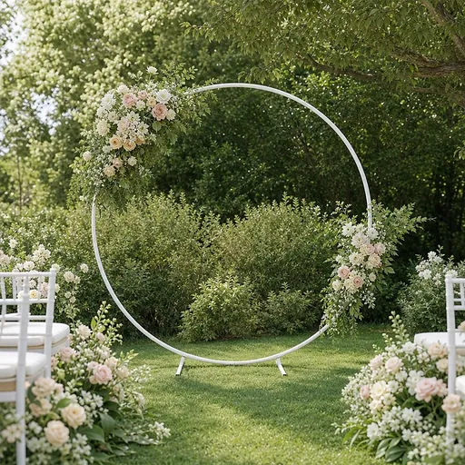 2M Wedding Hoop Round Circle Arch Backdrop Flower Display Stand Frame Background