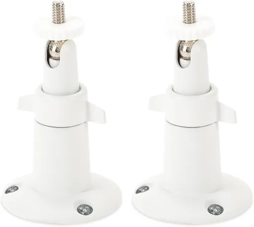 Adjustable Metal Wall Mount for Arlo Essential 3rd Gen/2nd/1st/Go 2/Arlo Pro (6th Gen)/Pro 5S 2K/Pro/4/3/Ultra (3rd Gen)/Ultra 2/Ultra & Ring Stick Up Cam (Battery/Plug-In) (2-Pack, White)