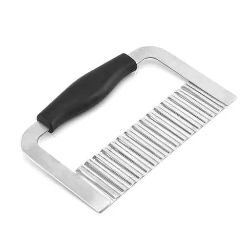 Crinkle Cutter Stainless Steel Potato Slicer Heavy Duty Wavy Crinkle Cutting Chopping Tools with Comfortable Handle