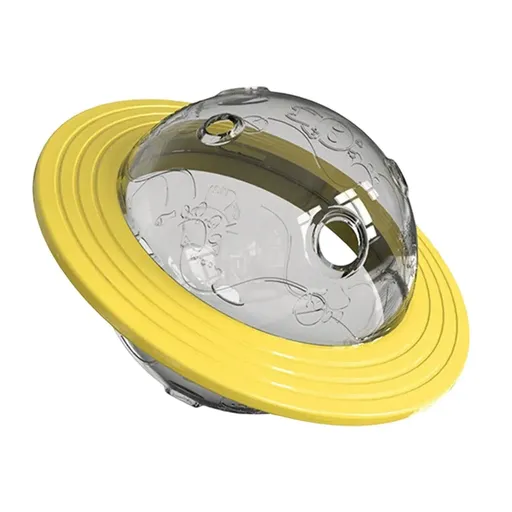 Leaky Ball Teething Toy Frisbee for Dogs and Cats Training Interactive Pet Toy - Yellow