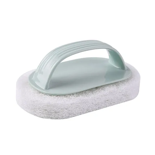 Kitchen Sponge Cleaning Sponge with Plastic Handle, All Purpose Brush Scrubber for Dishes, Non-Stick Pans, Bathroom- 2 Colors