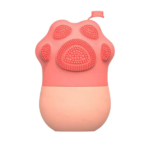 Cat Paw Shaped Ice Cube Face Roller Physical Cooling Shrink Facial Pores Reusable Ice Roller for Facial Beauty (Pink)