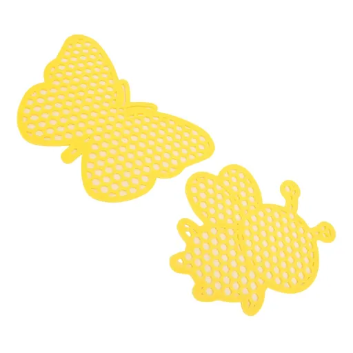 2 Pcs Floating Bee Island Secure Landing Spot Decorative Floating Bee Water Station for Outdoor Garden Water Pond Yellow