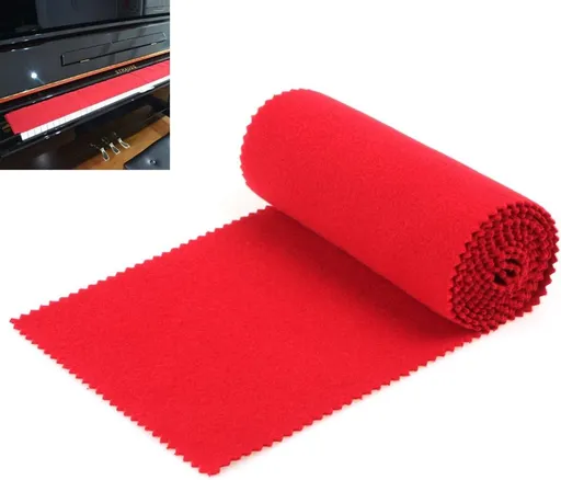 Piano Keyboard Dust Cover - Keyboard Protective Cover - Piano Dust Cover - Suitable for 88 Keys - Universal - Piano Protector - for Digital Electric Piano - for Electronic Keyboard, Digital Piano - Red