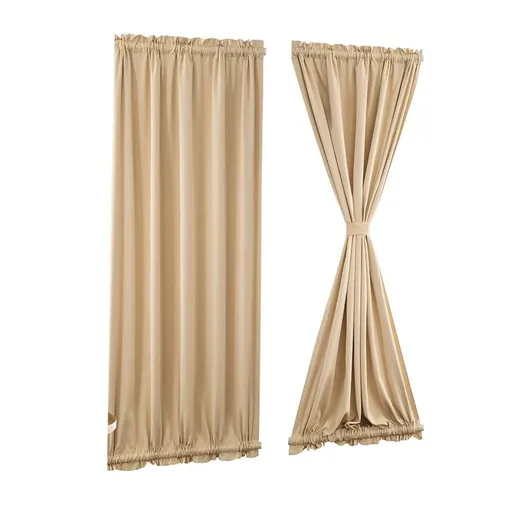 Room Darkening Sidelight Door Panel - Window Treatment Thermal Insulated French Sliding Glass Door Curtain for Privacy 25*40