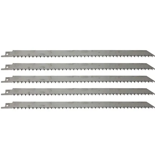 12-Inch Stainless Steel Reciprocating Saw Blades,5 Pack Food Grade Meat Bone Cutting Sawzall Blades for Frozen Meat Fish and Poultry,Universal Fit for Most Saws