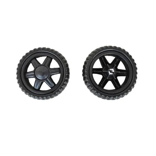 2 Pack Shopping Cart Wheels Replacement 5 inch Dia Rubber Foam Wheel Repair for Folding Rolling Bag Cart Bowling Ball Cart Portable