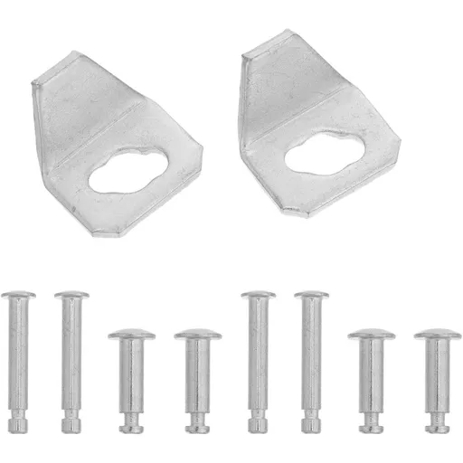 2 Sets Door Closer Bracket Kit Iron Silver Heavy Duty Mounting - Reinforcement Plate for Screen and RV Doors