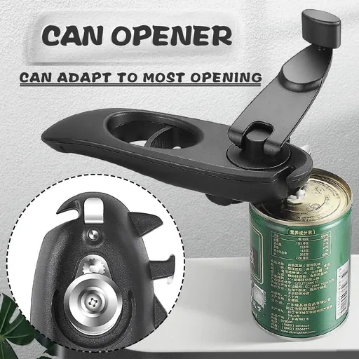 Edge-Free Manual Can Opener | Safe & Easy-Open Kitchen Tool for Seniors & Arthritis Users | Compact Design for Home & Outdoor Use | 4 Color Options | 6 x 3 Inches