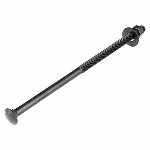 3/8" x 12" (25 Pack) Black Carriage Bolt Kit, Grade 307A, Ceramic Coated for Exterior Use, 2X Rust Resistance of Galvanized by Makers Bolt