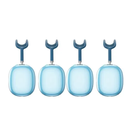 Case Cover for AirPods Max Headphones 2pcs Headphone Clear Case Shockproof Full Cover Protector for Apple AirPods Max -Blue