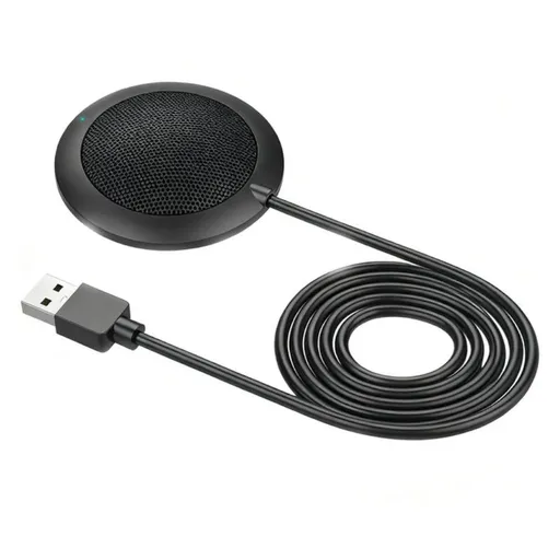 Plug and Play USB Conference Microphone Computer Desktop Mic with LED Indicator
