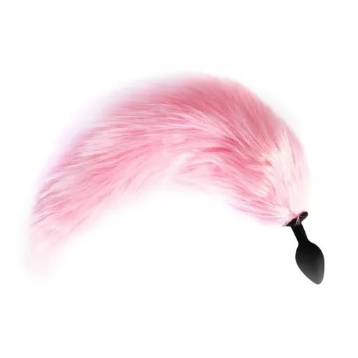 House Of Dasein Glowing Fur Fox Anal Tail Butt Plug Cosplay Bdsm Pet Play Fetish - Pink - Long - Silicone