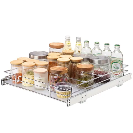 Pull Out Cabinet Organizer 460 x 533 x 85mm Heavy Duty Slide Out Pantry Shelf Steel Roll Out Drawer for Under Sink Kitchen Cabinet Storage