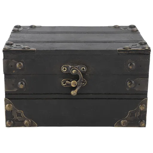 Retro Wooden Jewelry Box Treasure Storage Box Organizer Container Case Chest Trinket Box for Girls Girlfriend Women Vintage Grey