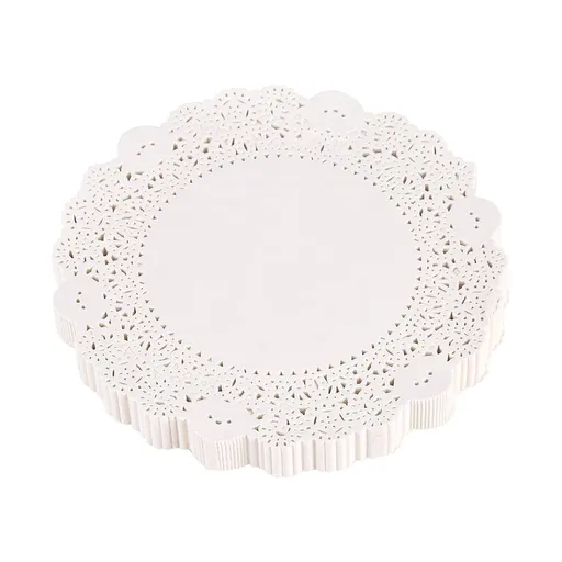180Pcs Hollowed Decorative Paper Doilies Cake Mat Crafts Wedding Party Decoration 9.5 Inch