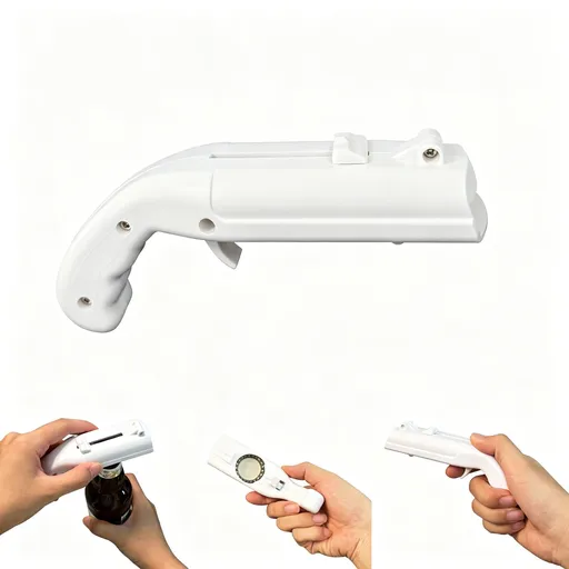 2 Pack Elegant White ABS Bottle Opener | Christmas Minimalist Gift | Simple Stylish Bottle Cap Launcher Clean Design Bar Tool with Printed Pouch