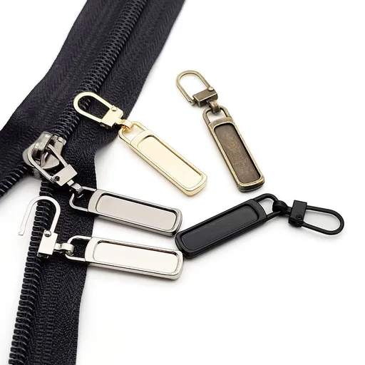 Zipper Pull Replacement,Universal Metal Luggage Replacement Zipper Pulls Slider,Zipper Fix Repair Kit,Zipper Pull Tab（5 pcs）