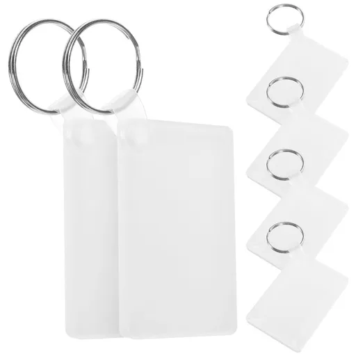 6-Pack Blank Keychains for Crafts, Sublimation Keychain Blanks for Projects and Decor