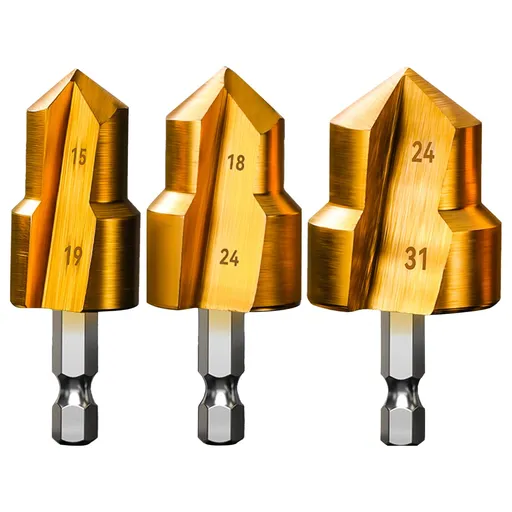 Combination Drilling Tap and Tap Drill Bit Set C , Combination Drill Tap & Tap Bit Set Screw Tapping Bit Tool for Drilling Tapping Countersinking Pipe Repair One Size F