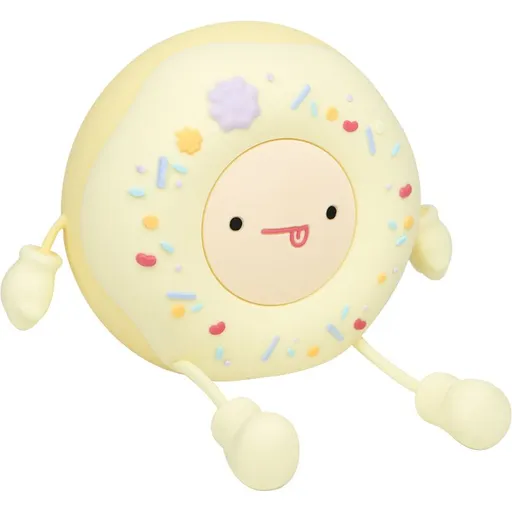 Cute Donut Lamp - Donut Dessert Night Light, Silicone Kids Night Light, Rechargeable Adjustable, Contact Switch (White）