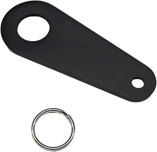 Motorcycle Bell Hanger, Good Luck Riding Motor Hanger with Split Ring, Metal Biker Bell Hanger Fits for Most Bells (Black, Style B)