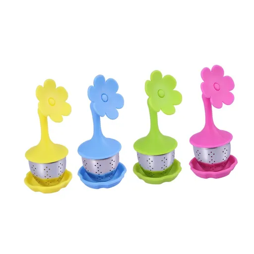 SHOWERORO 4pcs Tea Accessories Tea Making Accessories Stainless Steel Tea-strainer Accessories Tea Filter Flower Tea Maker Tea