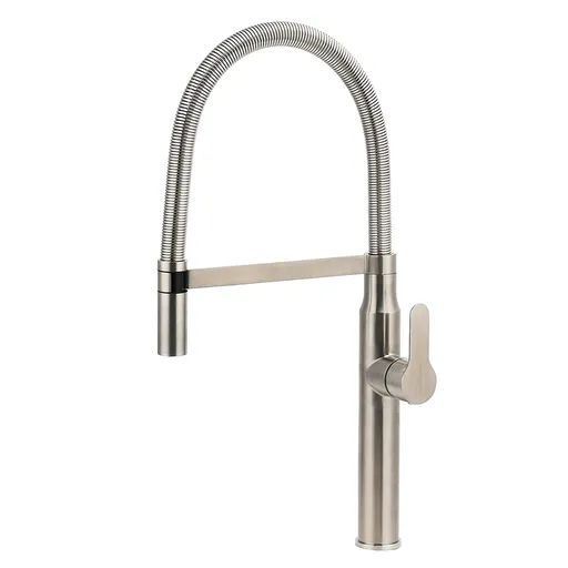 Kitchen Tap Brushed Nickel 360 Swivel Pull Out Spout Stainless Steel