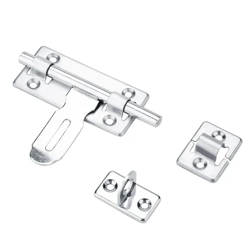 1Pc 4inch Stainless Steel Security Home Door Bolt Padlock Sliding Barrel Bolts Window Lock