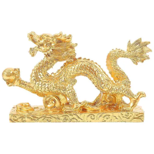 Vintage Dragon Ornament Desktop Simulation Chinese Dragon Decor Resin Dragon