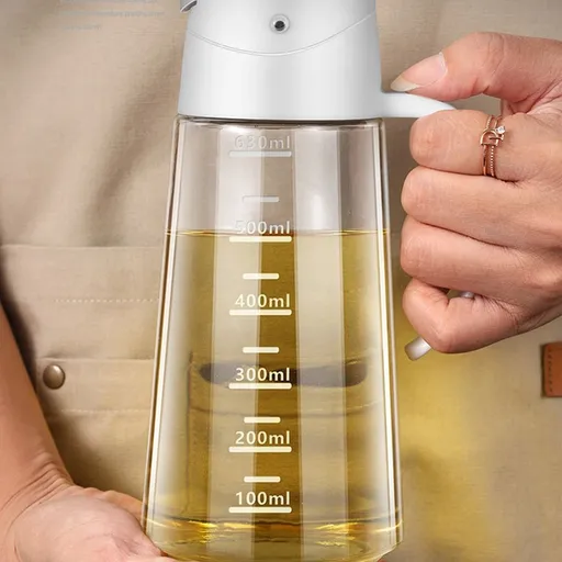 Oil Bottle,Olive Oil Dispenser Bottle Leakproof Glass Oil Container With Non Slip Handle Automatic Cap And Stopper True No Drip Auto Flip Cooking Oil Dispenser For Kitchen Coo