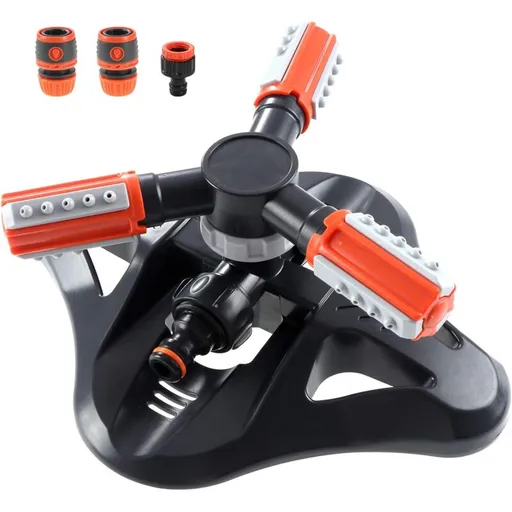 Garden Sprinkler, 360° ROtating 3 Arm Automatic Lawn Sprinkler Watering Irrigation