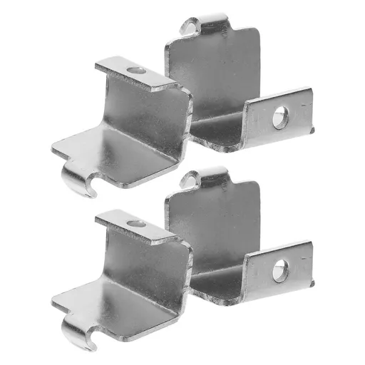 4Pcs Refrigerator Shelf Clip Hooks Plated Silver Metal Support Bracket Durable for Home