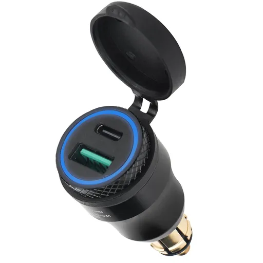 Motorcycle Power Adapter Plug to QC 3.0 USB & Type C Charger Compatible with Triumph Ducati Motorcycle