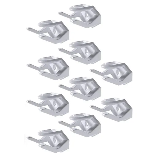 10 Pack Adhesive Hat Hooks for Wall Strong Hat Rack for Baseball Caps No Drilling Hat Organizer Display - White
