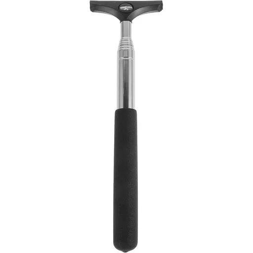 1pc Car Side Mirror Squeegee Telescopic Windshield Cleaner Stainless Steel
