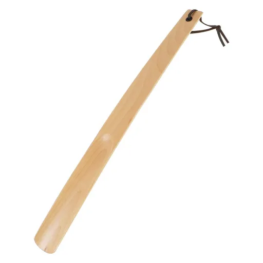 Wood Shoe Horn Long Handle Practical Wood Shoehorns for Men Women and naturally curved, just fits the heel.