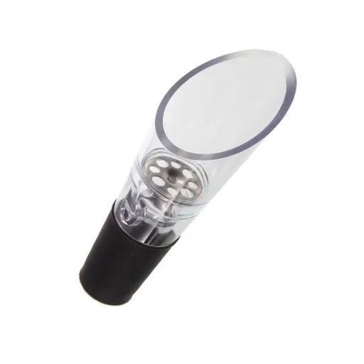 Wine Aerator Pourer Premium Aerating Spout and Decanter Set - No Drip and No Spill - Improve Taste and Smell Immediately - Black