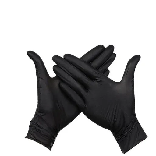 Thick Black Nitrile Gloves Industrial Mechanic Tattoo Tradie Rubber Protection - XL
