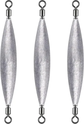20 Pack Inline Trolling Weights with Double Barrel Swivels (1/16oz-3/4oz), Lead Egg Sinkers for Salmon Trout Walleye Freshwater Saltwater Fishing - 1/2oz-20