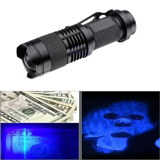UV 395 Flashlight Torch Light Ultra Violet Light Money Detection Torch